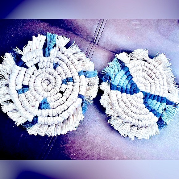 NEW [5pc] @soul_embellish Handwoven Macramé Coasters Furniture Savers Home Decor - Picture 3 of 16